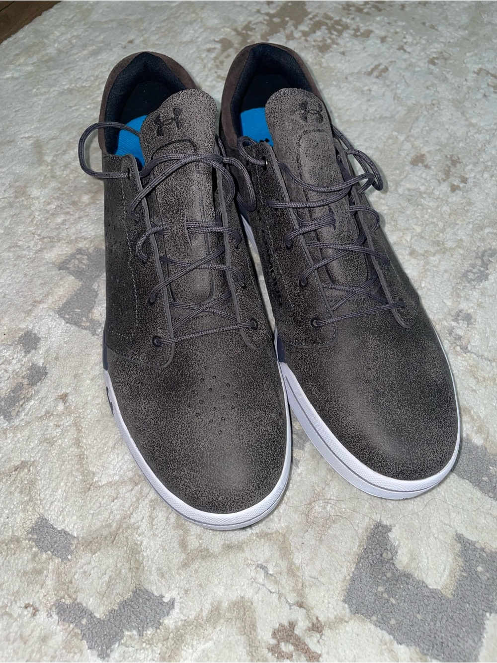 Under Armour Men's Brown Suede Low-Top Sneakers size 14